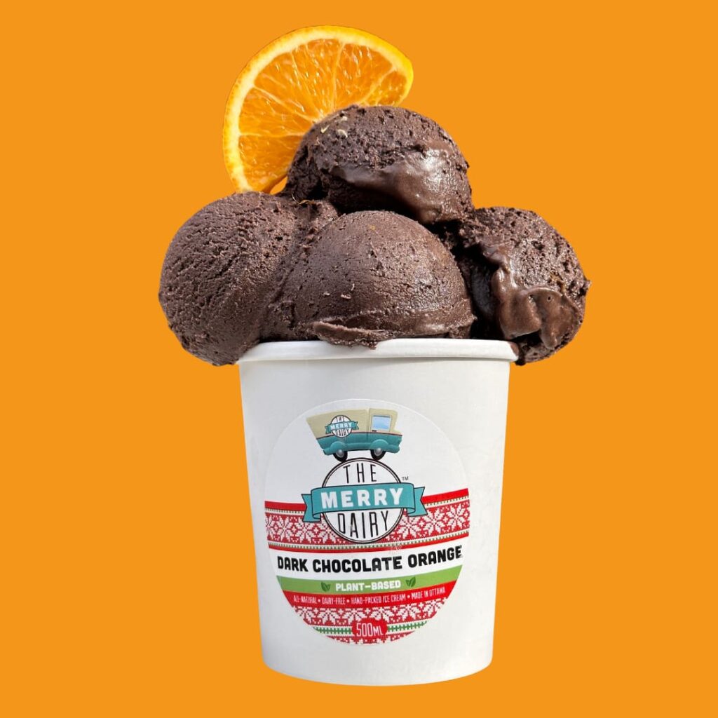 merry dairy chocolate orange ice cream pint